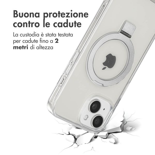 Accezz Cover con anello e supporto con MagSafe Apple iPhone 15 - Trasparente