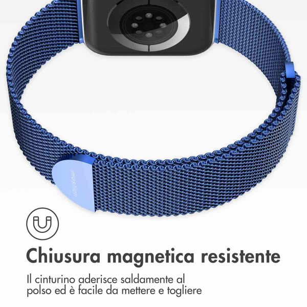 imoshion Cinturino milanese magnetico Apple Watch | 38/40/41/42 mm - Taglia S - Blu