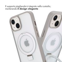 Accezz Cover con anello e supporto con MagSafe Apple iPhone 14 - Grigio