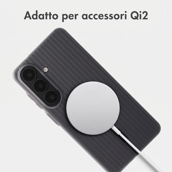 Accezz Cover Lite con MagSafe | Fluted | Samsung Galaxy S26 - Grigio