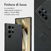 Accezz Cover in pelle 2 in 1 con MagSafe Samsung Galaxy S24 Ultra - Onyx Black