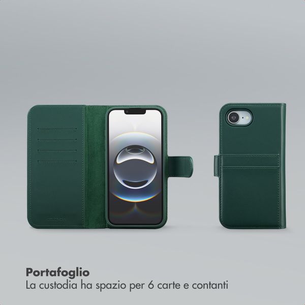 Selencia Libreria rimovibile Olyn con MagSafe Apple iPhone 17e / 16e - Verde