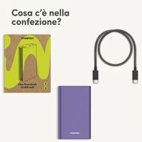 imoshion Powerbank in alluminio Ultra Series 20.000 mAh - Ricarica rapida fino a 33 watt - Tropical Violet