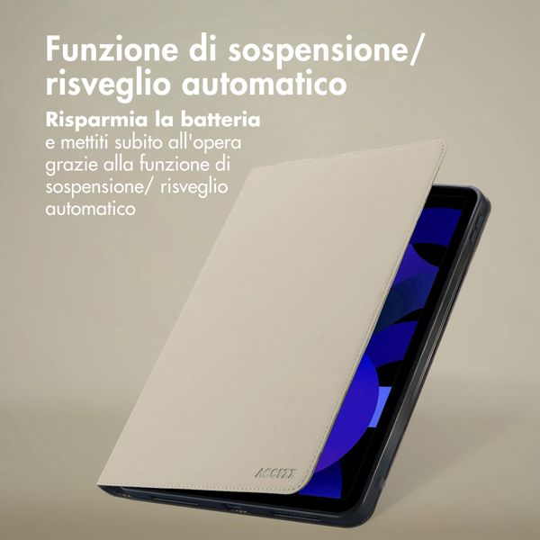 Accezz Cover Tablet Classica Apple iPad 11 (2025) 11 pollici A16 / iPad 10 (2022) 10.9 pollici - Greige