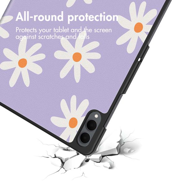 imoshion Cover Trifold Design Samsung Galaxy Tab S11 Ultra - Flowers Distance