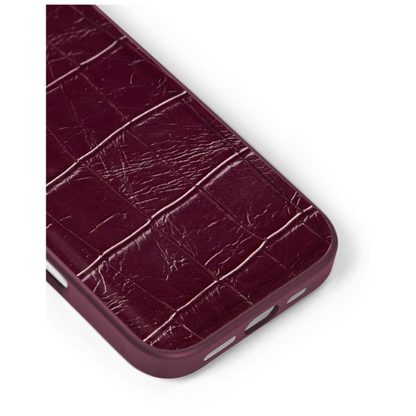 iDeal of Sweden Cover posteriore in pelle vegana MagSafe Apple iPhone 16 - Fine Wine Croco