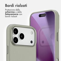 Accezz Cover in Pelle con MagSafe Apple iPhone 17 Pro Max - Light Grey