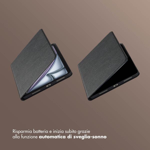 Selencia Cover Riva Apple iPad Air 11 pollici (2026) M4 / (2025) M3 / (2024) M2 / Air 5 (2022) / Air 4 (2020) - Nero