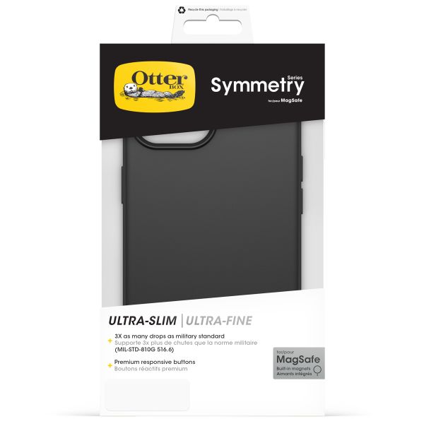 OtterBox Cover Posteriore Trasparente Symmetry con MagSafe Apple iPhone 17e / 16e / 15 / 14 / 13 - Nero
