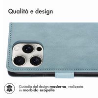 imoshion Cover a libro di Lusso Apple iPhone 16 Pro - Azzurro