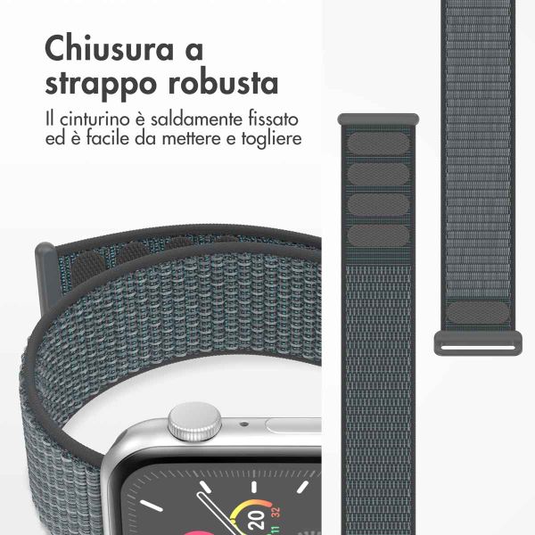 imoshion Cinturino in nylon Apple Watch | 44/45/46/49 mm - Ash Green
