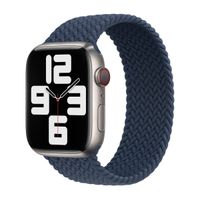 Apple Cinturino Solo intrecciato Apple Watch | 44/45/46/49 mm - Taglia 6 - Abyss Blue