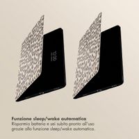 Selencia Libreria Sabi con stampa leopardata Samsung Galaxy Tab S11 - Soft Ivory