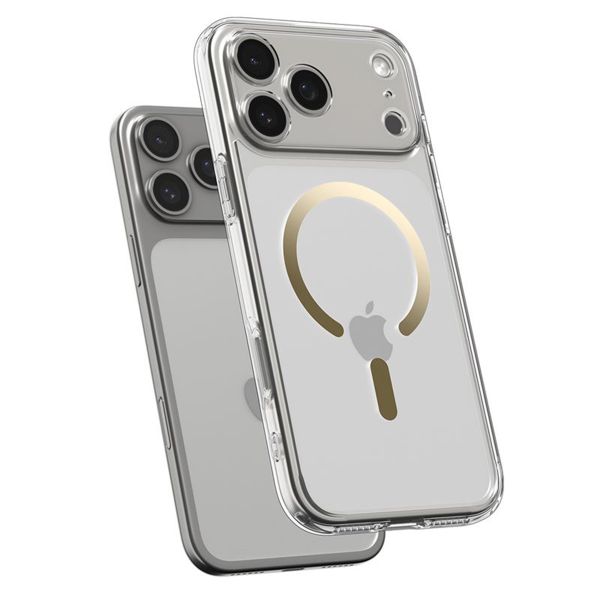 Spigen Cover Posteriore Ultra Ibrida con MagSafe Apple iPhone 17 Pro Max - Clear Gold