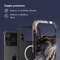 Selencia Cover posteriore Vivid con MagSafe Apple iPhone 17 Pro - Chic Marble Black