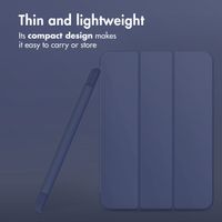 Accezz Cover a libro in silicone Smart Apple iPad 11 (2025) 11 pollici A16 / iPad 10 (2022) 10.9 pollici - Blu scuro