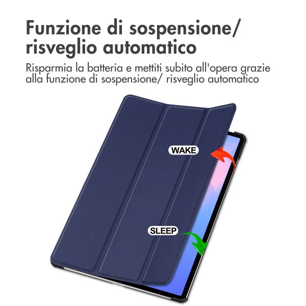 imoshion Cover a libro Trifold Samsung Galaxy Tab S10 FE Plus - Blu scuro