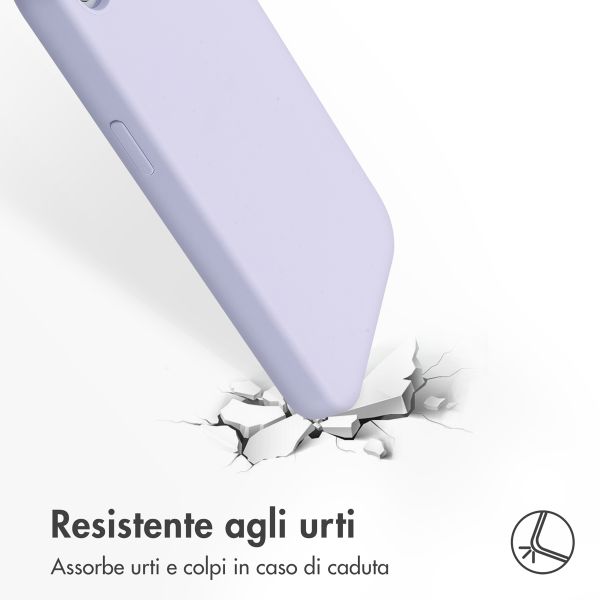 Accezz Cover in silicone liquido con MagSafe Apple iPhone 17e / 16e - Viola