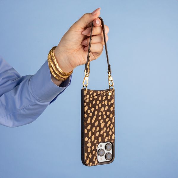 Selencia Nova cover posteriore in vera pelle con portacarte Samsung Galaxy S25 - Fawn Chic