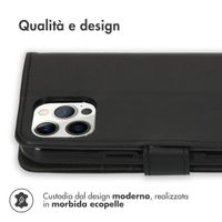 imoshion Cover a libro di Lusso Apple iPhone 12 Pro Max - Nero
