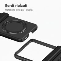 Accezz Color Backcover con MagSafe e supporto ad anello Samsung Galaxy Z Flip 8 - Nero
