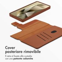 Accezz Cover in pelle 2 in 1 con MagSafe Samsung Galaxy S25 Ultra - Sienna Brown