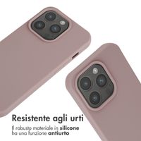 imoshion Cover in Silicone con Cordino Apple iPhone 15 Pro - Sand Pink
