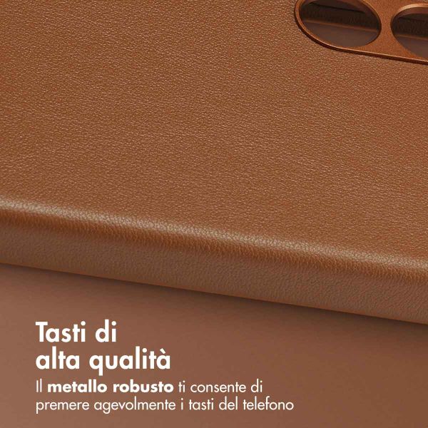 Accezz Cover in Pelle con MagSafe Samsung Galaxy S24 - Sienna Brown