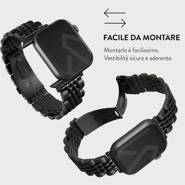 Burga Cinturino in acciaio Apple Watch | 38/40/41/42 mm - Nero