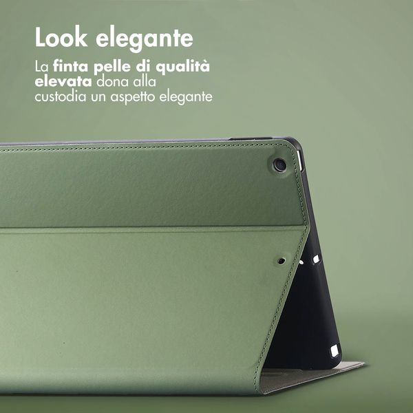 Accezz Cover Tablet Classica Apple iPad 9 (2021) 10.2 pollici / iPad 8 (2020) 10.2 pollici / iPad 7 (2019) 10.2 pollici - Verde