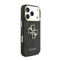 Guess Cover Posteriore con Logo 4G in Metallo Apple iPhone 18 Pro / 17 Pro - Black