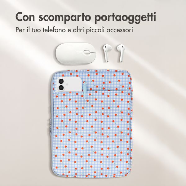 imoshion Custodia per laptop Design 13-14 pollici - Cherry Check