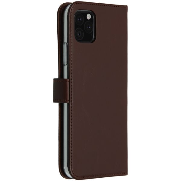 Selencia Cover a libro in vera pelle Apple iPhone 11 Pro Max - Marrone