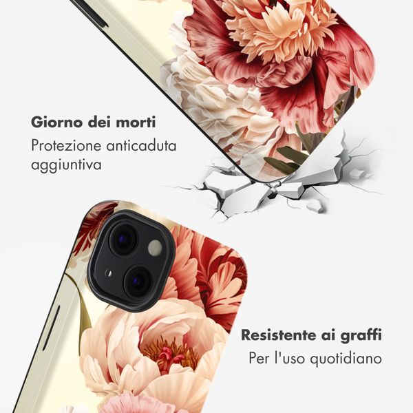 Selencia Cover posteriore Vivid con MagSafe Apple iPhone 13 - Vintage Peony