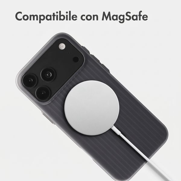 Accezz Cover Lite con MagSafe | Fluted | Apple iPhone 18 Pro / 17 Pro - Grigio