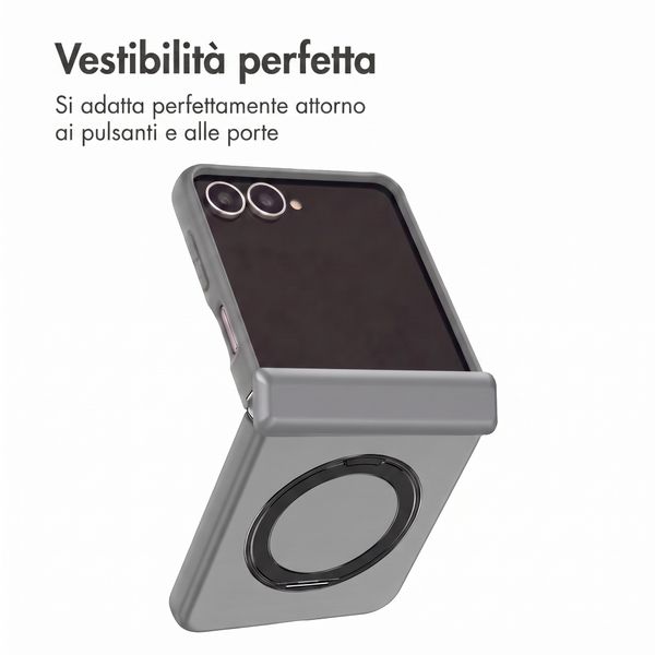 Accezz Color Backcover con MagSafe e supporto ad anello Samsung Galaxy Z Flip 8 - Grigio