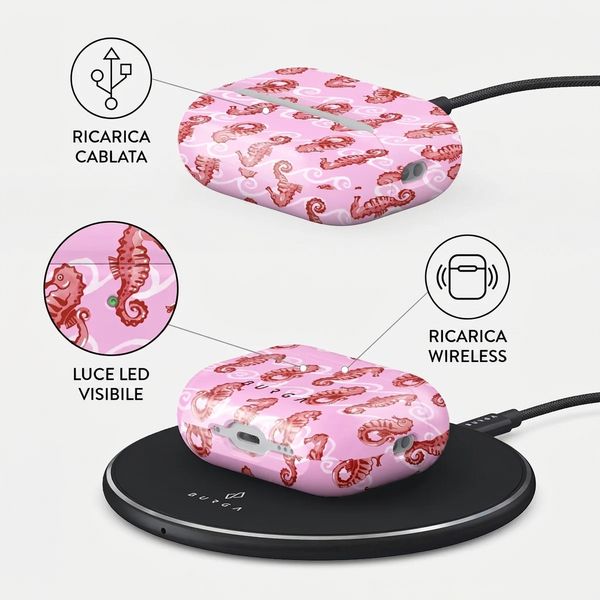 Burga Cover rigida Apple AirPods Pro 3 - Coral Reef