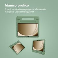 imoshion Cover Posteriore Kidsproof con Maniglia Samsung Galaxy Tab A11 Plus / A9 Plus - Olive Green