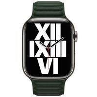 Apple Cinturino Leather Link Apple Watch | 38/40/41/42 mm - Taglia S/M - Sequoia Green
