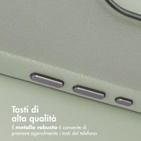 Accezz Cover in Pelle con MagSafe Apple iPhone 16 Pro - Light Grey
