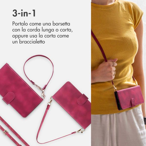 imoshion Cover a libro con Cordino Samsung Galaxy A17 (5G) / (4G) - Rosso