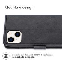 imoshion Cover a libro di Lusso Apple iPhone 15 Plus - Nero
