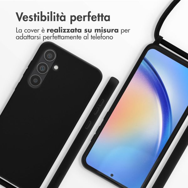 imoshion Cover in Silicone con Cordino Samsung Galaxy A35 - Nero