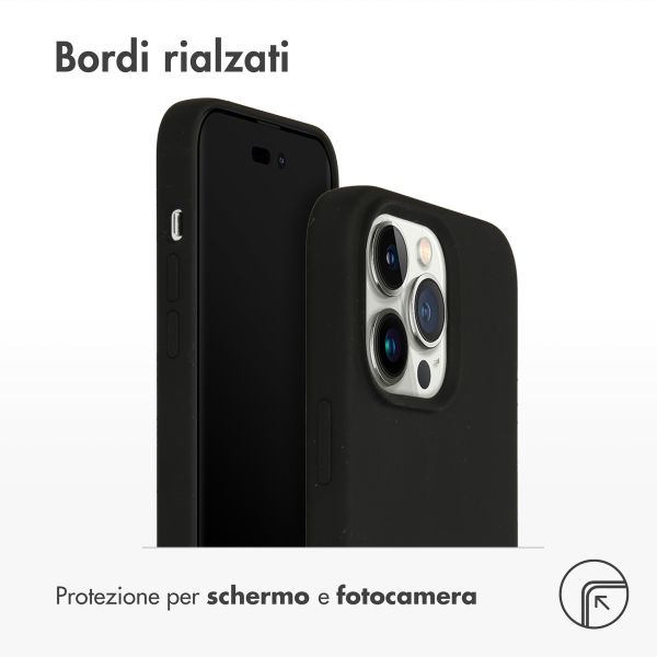 Accezz Cover in silicone liquido con MagSafe Apple iPhone 14 Pro Max - Nero