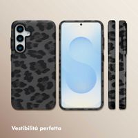 Selencia Cover Sabi Stampa pantera con MagSafe Samsung Galaxy S25 - Midnight Black