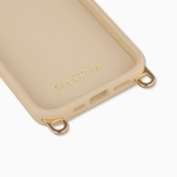 Selencia Cover posteriore Rivièra con MagSafe con ganci rimovibili Apple iPhone 15 Pro - Milky Latte