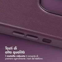 Accezz Cover in Pelle con MagSafe Apple iPhone 13 Pro - Heath Purple