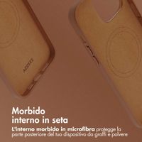 Accezz Cover in Pelle con MagSafe Apple iPhone 14 Pro Max - Sienna Brown