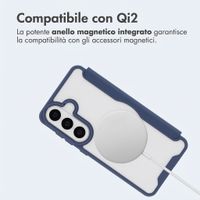 imoshion Bookcase trasparente con MagSafe Samsung Galaxy S26 - Blu