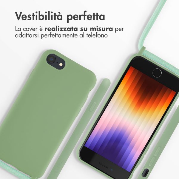 imoshion Cover in Silicone con Cordino Apple iPhone SE (2022 / 2020) / 8 / 7 - Verde